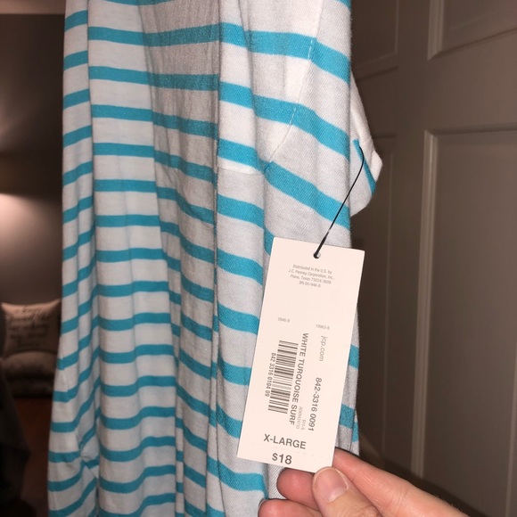 Blue & White Stripe Tank Top - Picture 3 of 4